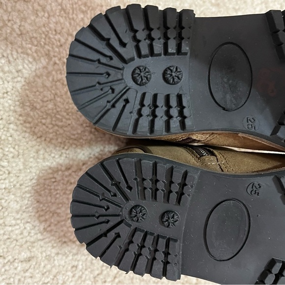 Zara Brown Suede Chunky Side Zipper Unisex Boots NWOT - Picture 11 of 12